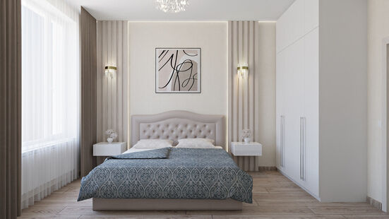 Фото № 5: Дизайн-проект трехкомнатной квартиры 62.03  м² Современный стиль для ЖК 21/19