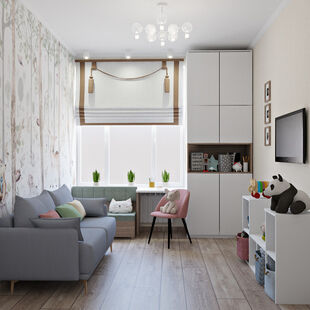 Фото № 1: Дизайн-проект трехкомнатной квартиры 62.03  м² Современный стиль для ЖК 21/19