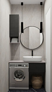 Фото № 3: Дизайн-проект трехкомнатной квартиры 78.14  м² Стиль Модернизм для ЖК Сердце Сибири