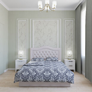 Фото № 5: Дизайн-проект двухкомнатной квартиры 44.3  м² Современная классика для ЖК Северный