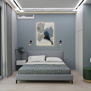 Фото № 2: Дизайн-проект двухкомнатной квартиры 44.61  м² Современный стиль для ЖК Событие