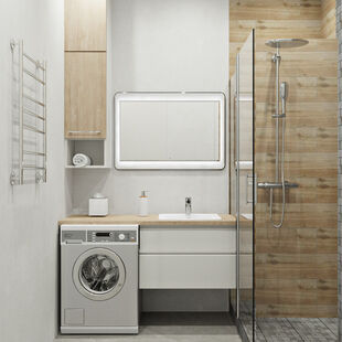 Фото № 2: Дизайн-проект двухкомнатной квартиры 42.34  м² Скандинавский стиль для ЖК Физтех-Сити