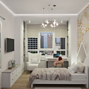 Фото № 5: Дизайн-проект четырехкомнатной квартиры 88.99  м² Стиль Модернизм для ЖК Скандинавия