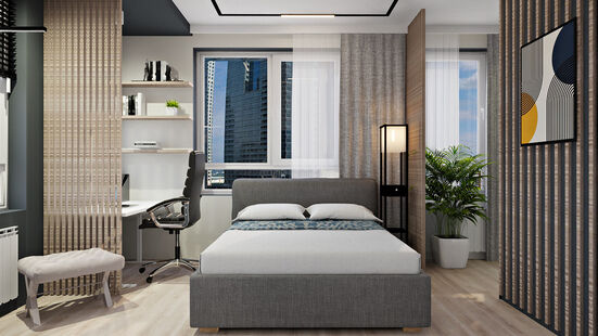 Фото № 1: Дизайн-проект трехкомнатной квартиры 62.26  м² Скандинавский стиль для ЖК Прокшино