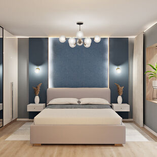 Фото № 5: Дизайн-проект трехкомнатной квартиры 66.6  м² Стиль Модернизм для ЖК Московский