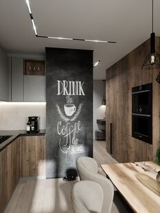 Фото № 3: Дизайн-проект однокомнатной квартиры 37.98  м² Стиль Лофт для ЖК Московский