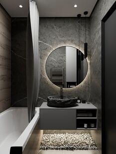 Фото № 4: Дизайн-проект однокомнатной квартиры 37.98  м² Стиль Лофт для ЖК Московский