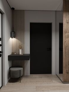 Фото № 2: Дизайн-проект однокомнатной квартиры 37.98  м² Стиль Лофт для ЖК Московский