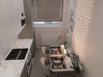 Фото № 6: Дизайн-проект трехкомнатной квартиры 80.33  м² Стиль Лофт для ЖК Московский