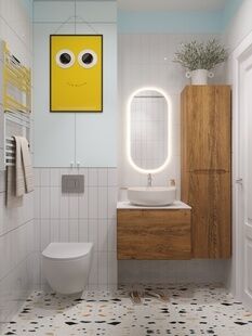 Фото № 3: Дизайн-проект однокомнатной квартиры 37.4  м² Скандинавский стиль для ЖК Квартал 3