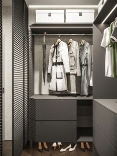 Фото № 5: Дизайн-проект однокомнатной квартиры 39.1  м² Стиль Лофт для ЖК Пушкарь