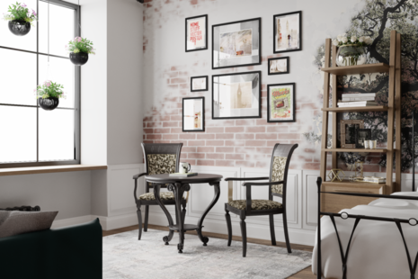 Фото № 2: Дизайн-проект однокомнатной квартиры 39.9  м² Стиль Эклектика для ЖК Московский