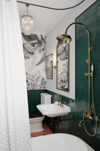 Фото № 4: Дизайн-проект однокомнатной квартиры 39.9  м² Стиль Эклектика для ЖК Московский