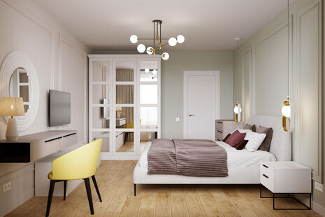 Фото № 1: Дизайн-проект двухкомнатной квартиры 60.3  м² Современный стиль для ЖК Московский