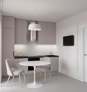 Фото № 5: Дизайн-проект двухкомнатной квартиры 60.3  м² Современный стиль для ЖК Московский