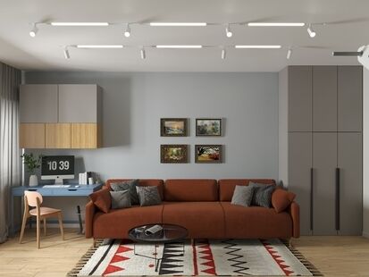 Фото № 2: Дизайн-проект трехкомнатной квартиры 79.8  м² Современный стиль для ЖК Московский