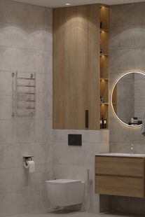 Фото № 5: Дизайн-проект четырехкомнатной квартиры 61.5  м² Современный стиль для ЖК Прокшино