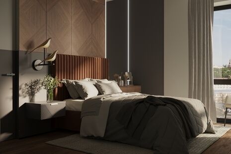 Фото № 3: Дизайн-проект трехкомнатной квартиры 58.61  м² Стиль Модернизм для ЖК Павелецкая Сити