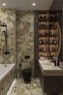 Фото № 2: Дизайн-проект трехкомнатной квартиры 58.61  м² Стиль Модернизм для ЖК Павелецкая Сити