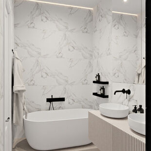 Фото № 6: Дизайн-проект трехкомнатной квартиры 62.8  м² Стиль Модернизм для ЖК Слава