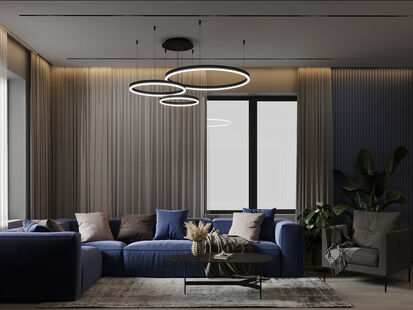 Фото № 1: Дизайн-проект двухкомнатной квартиры 57.3  м² Стиль Модернизм для ЖК Изумрудные Холмы