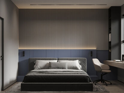 Фото № 2: Дизайн-проект двухкомнатной квартиры 57.3  м² Стиль Модернизм для ЖК Изумрудные Холмы