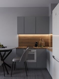 Фото № 6: Дизайн-проект двухкомнатной квартиры 36.8  м² Современный стиль для ЖК Профит