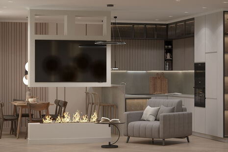 Фото № 1: Дизайн-проект трехкомнатной квартиры 92.6  м² Современный стиль для ЖК ЭкоСити