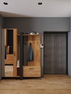 Фото № 6: Дизайн-проект двухкомнатной квартиры 38.78  м² Стиль Лофт для ЖК Инновация