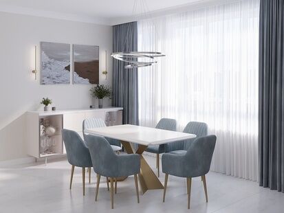 Фото № 4: Дизайн-проект двухкомнатной квартиры 68.97  м² Стиль Модернизм для ЖК Переделкино Ближнее