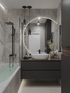 Фото № 2: Дизайн-проект четырехкомнатной квартиры 79.5  м² Современный стиль для ЖК Древо