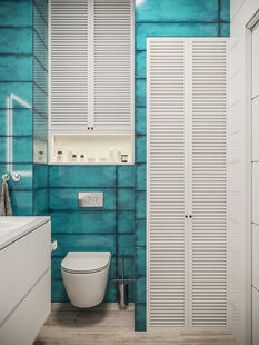 Фото № 3: Дизайн-проект трехкомнатной квартиры 50.38  м² Стиль Контемпорари для ЖК Новый Зеленоград