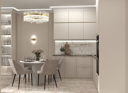 Фото № 1: Дизайн-проект квартиры-студии 28.6  м² Современный стиль для гипермаркета hoff