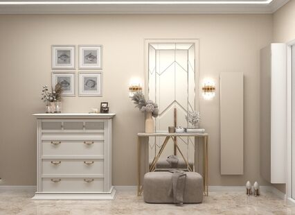 Фото № 2: Дизайн-проект квартиры-студии 28.6  м² Современный стиль для гипермаркета hoff