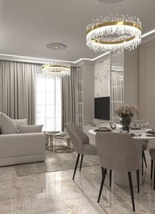 Фото № 4: Дизайн-проект квартиры-студии 28.6  м² Современный стиль для гипермаркета hoff