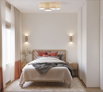 Фото № 5: Дизайн-проект трехкомнатной квартиры 55.38  м² Скандинавский стиль для ЖК Серебрица