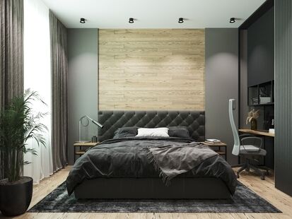 Фото № 4: Дизайн-проект двухкомнатной квартиры 38.51  м² Стиль Лофт для ЖК Кронштадтский 9