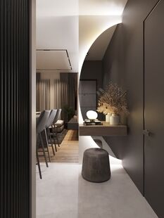 Фото № 2: Дизайн-проект двухкомнатной квартиры 38.51  м² Стиль Лофт для ЖК Кронштадтский 9