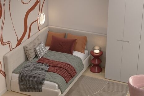 Фото № 1: Дизайн-проект двухкомнатной квартиры 50.52  м² Стиль Контемпорари для ЖК Дубравинский