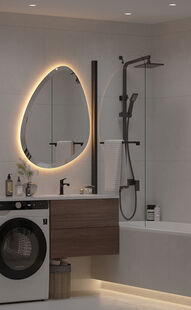 Фото № 4: Дизайн-проект двухкомнатной квартиры 50.52  м² Стиль Контемпорари для ЖК Дубравинский