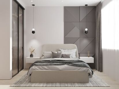 Фото № 1: Дизайн-проект двухкомнатной квартиры 37.29  м² Стиль Модернизм для ЖК Сиреневый парк