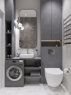 Фото № 4: Дизайн-проект двухкомнатной квартиры 37.29  м² Стиль Модернизм для ЖК Сиреневый парк