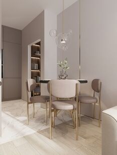 Фото № 6: Дизайн-проект двухкомнатной квартиры 37.29  м² Стиль Модернизм для ЖК Сиреневый парк