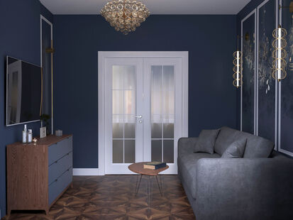 Фото № 1: Дизайн-проект двухкомнатной квартиры 36.4  м² Современный стиль для ЖК Level Нагатинская