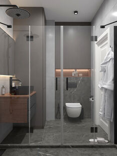 Фото № 2: Дизайн-проект двухкомнатной квартиры 36.4  м² Современный стиль для ЖК Level Нагатинская