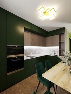 Фото № 6: Дизайн-проект однокомнатной квартиры 52.3  м² Современный стиль для ЖК Орехово-Борисово