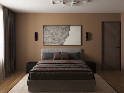 Фото № 4: Дизайн-проект однокомнатной квартиры 52.3  м² Современный стиль для ЖК Орехово-Борисово