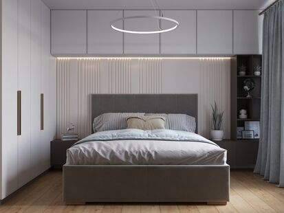 Фото № 4: Дизайн-проект трехкомнатной квартиры 55.6  м² Стиль Модернизм для ЖК Полярная 25