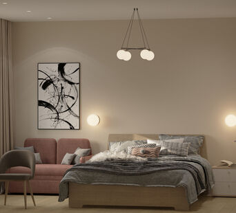 Фото № 3: Дизайн-проект однокомнатной квартиры 40.14  м² Стиль Контемпорари для ЖК Новые Котельники