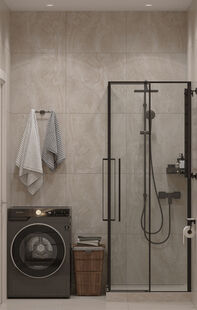 Фото № 4: Дизайн-проект однокомнатной квартиры 40.14  м² Стиль Контемпорари для ЖК Новые Котельники